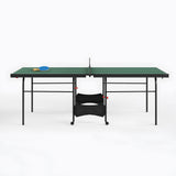 8 FT Foldable Portable Ping Pong Table with Quick-Clamp Net & Post Set, Indoor &