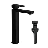 Black Modern Single Handle Bathroom Sink Faucet Pop Up Drain