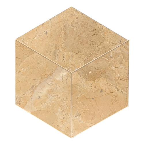 Hexagon Gold Beige Yellow Natural Marble Polished Tile