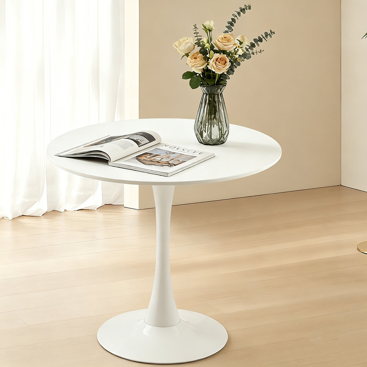 Engineered Wood Dining Table White
