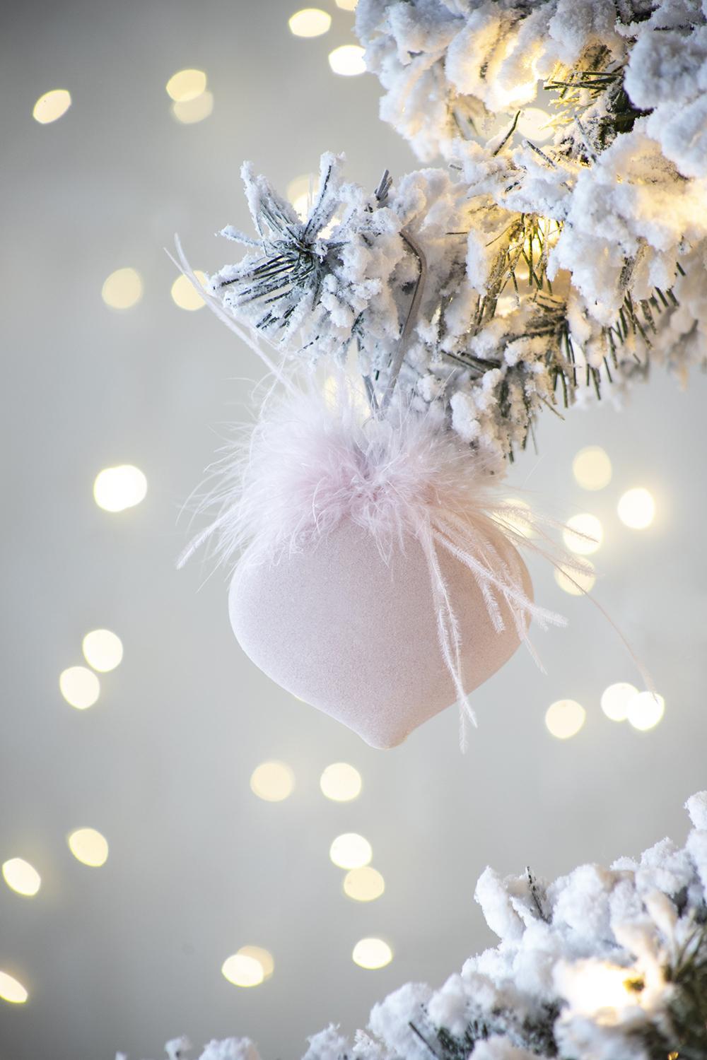 3.9" Glass Christmas Ball Ornaments Set of 6 Holiday Decor