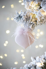 3.9" Glass Christmas Ball Ornaments Set of 6 Holiday Decor