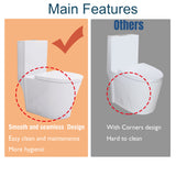 Elongated One Piece Toilet White