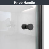 30"W x 72"H Frameless Circular Pivot Shower Door in Matte Black With 1/4" (6mm)
