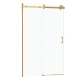 Gold Single-Slide Shower Door 48"W x 76"H Tempered Glass