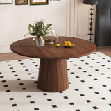 Engineered Wood Dining Table Walnut 53"
