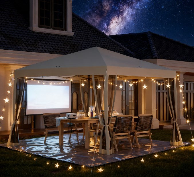 Size 10x10 Ft Pop Up Canopy Tent With Netting For Outdoor Family Use Portable