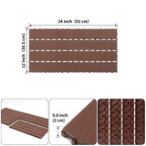 22-Piece Interlocking Deck Tiles Brown 24x12 Polypropylene