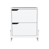 Nightstand - Two Drawers - Manufactured Wood - 17" x 14.6" Top