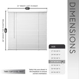 Cordless 1' Light Filtering Vinyl Mini Blinds, White, 31' x 60'