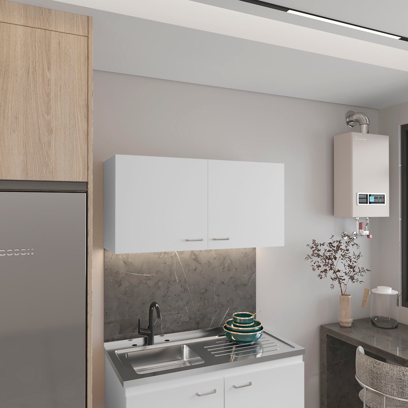 White Double Door Wall Cabinet 39