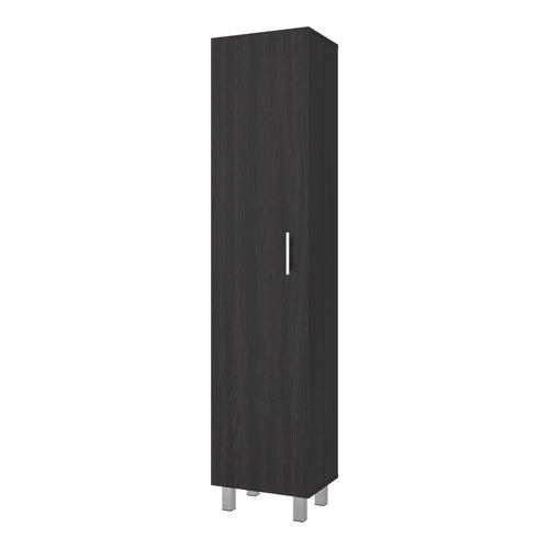 Tall Freestanding Storage Cabinet Single Door 4 Shelves