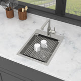 15" Topmount Sink Workstation Bar Sink with Faucet