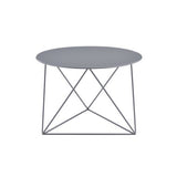 Accent Table - Metal - Gray - Round Top With Triangle Legs