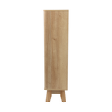 23.6" Oak Entryway Shoe Cabinet Flip-Down Storage Freestanding