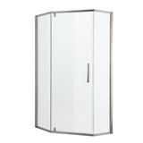 Semi-Frameless Neo-Angle Hinged Shower Door 34x72 8mm Tempered Glass