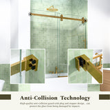 56-60"W x 60"H Frameless Sliding Tub Shower Door Enclosure