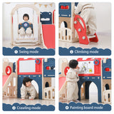 12 in 1 Toddler Outdoor Playset with Swing, Indoor Swing and Slide Set Playgroun