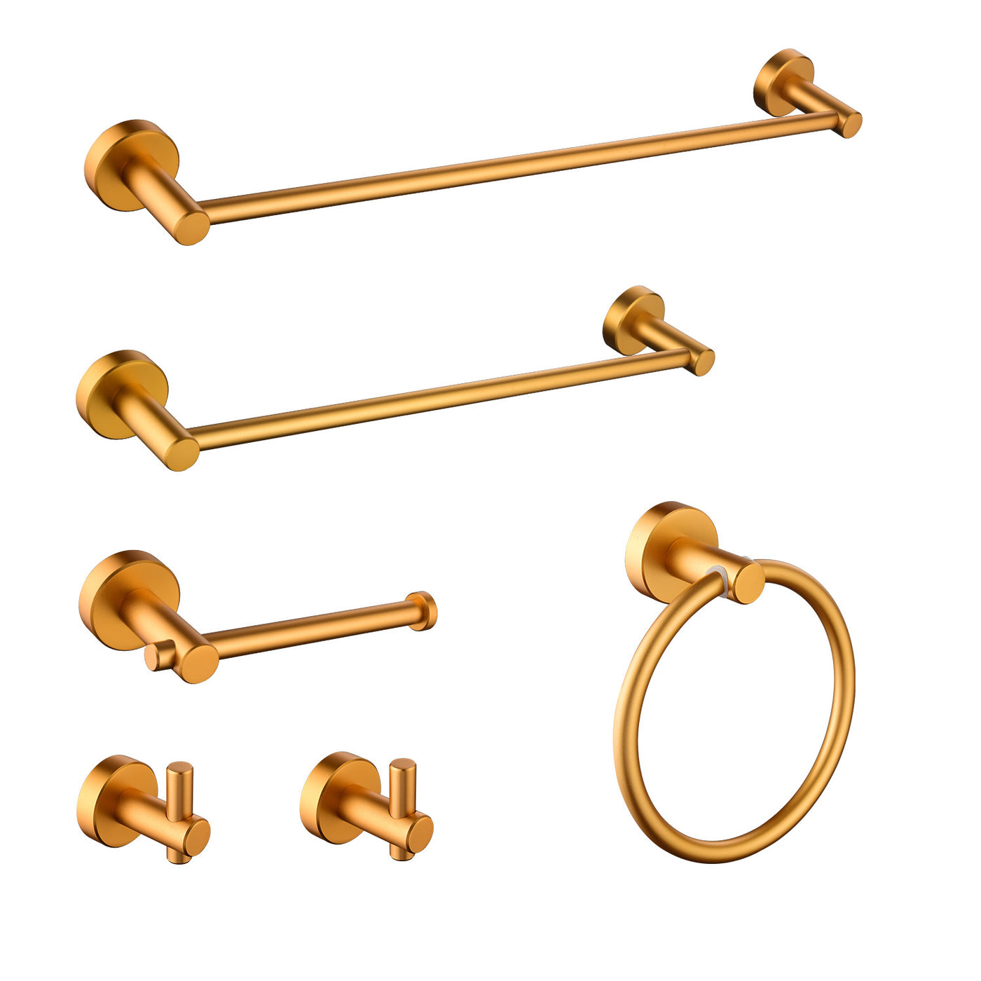 6 Piece Wall Mount Bathroom Towel Rack Set