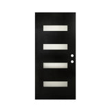36 x 80 Fiberglass Entry Door with Brickmould, Frosted Glass
