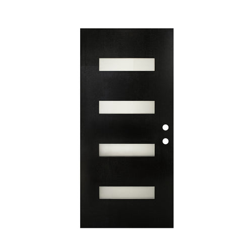 36 x 80 Fiberglass Entry Door with Brickmould, Frosted Glass