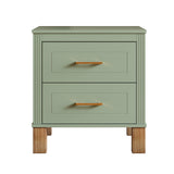 Solid Wood Nightstand Sage Green