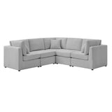 Chauncy 5-PC Gray Sectional Modular Sofa