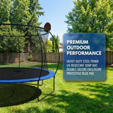 Outdoor Trampoline 14' - Basketball Hoop, Enclosure Net, Ladder
