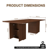 Engineered Wood Dining Table Walnut 44"