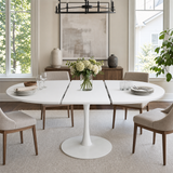 Engineered Wood Dining Table White 46"