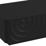 Square Engineered Wood Coffee Table with Storage Black