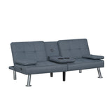 Wood Sleeper Sofa Gray 65"
