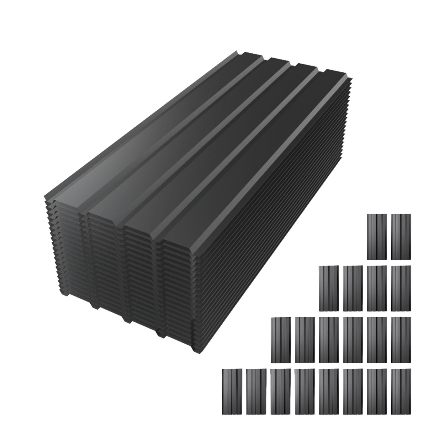 42.5" Galvanized Metal Roof Panels 20 Pack Waterproof