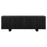 Engineered Wood TV Stand Black 68"