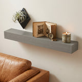 48" Fir Wood Floating Shelf Fireplace Mantel Grey Modern Decor