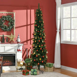 HOMCOM 7.5 Foot Pencil Artificial Christmas Tree, Slim Pine Needles Xmas Tree wi