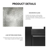 36"x80" Fiberglass Front Door, Left-Hand Inswing Exterior Door with Brickmould