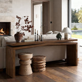 Solid Wood Console Table Deep Rustic Brown
