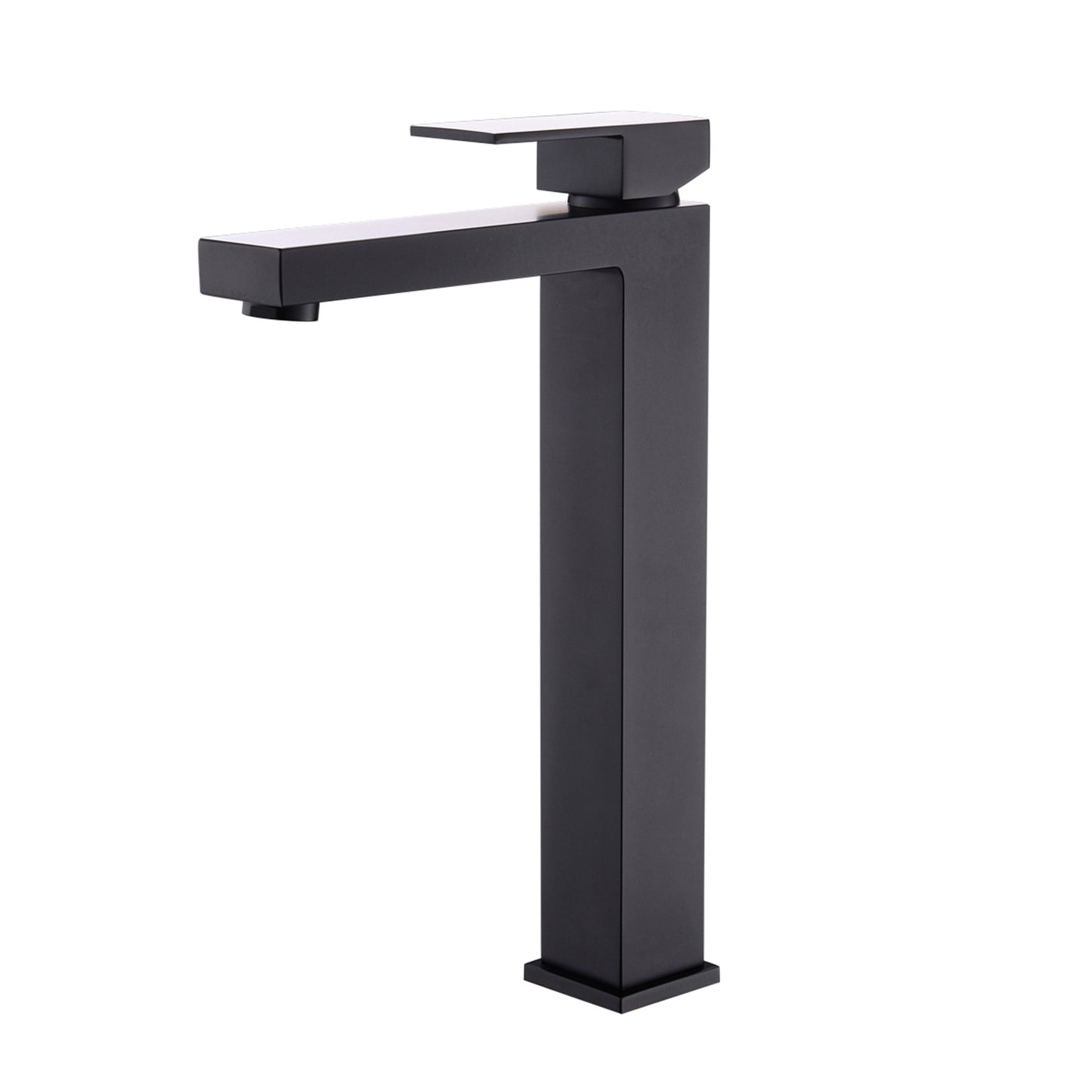 Matte Black Single Handle Tall Vessel Sink Faucet