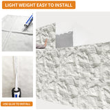 3D Faux Stone Wall Panels, 6 PCS PU Wainscoting Panel for Interior Wall Decor