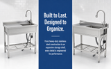 Stainless Steel Utility Sink, Freestanding Sink 2