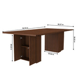 Engineered Wood Dining Table Walnut 44"