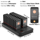 Restaurant Pager System, Wireless 400m Long Range Lineup Waiting Queue Signal