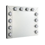 Hollywood Accent Mirror with Faux Diamond Trim, 23" x 23"