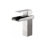 Modern Single Handle Brushed Nickel Stainless Steel Bathroom Faucet