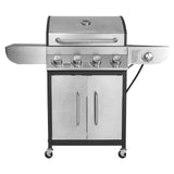Gas Grill, 4 Burner Propane Gas Grill with Side Burner