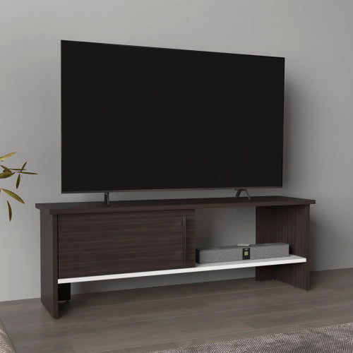 TV Stand - Modern - One Door Cabinet and One Open Shelf