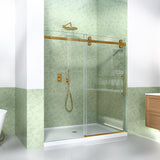 56-60"W x 72"H Frameless Sliding Shower Door Enclosure