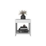 Minimalist Nightstand - Engineered Wood - Open Shelf - 16.5" High