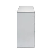 Console Cabinet - Glam - Mirrored with Faux Agate Inlay - 3 Drawers